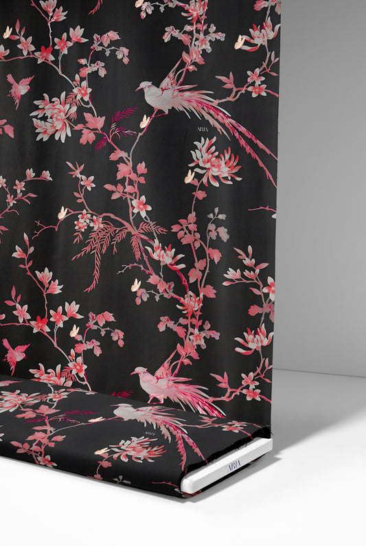 Toile De Jouy (Black-Maroon)