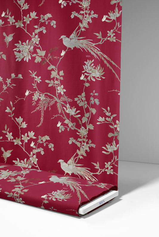 Toile De Jouy (Maroon)